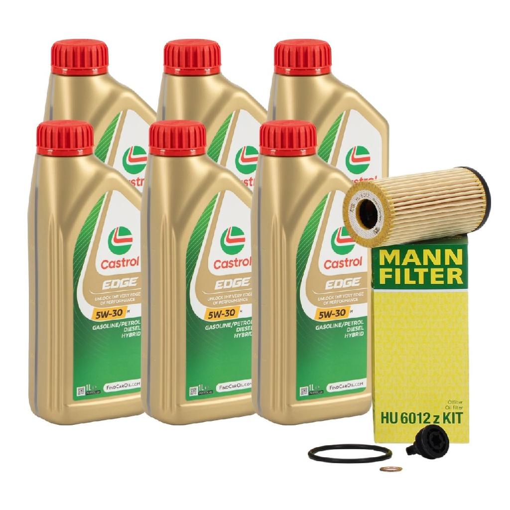 6L 6 Liter CASTROL EDGE Motoröl Öl BMW Longlife IV LL04 5W-30 + MANN Ölfilter HU6012ZKIT