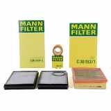 MANN-FILTER Luftfilter C 30 153/1 + Ölfilter HU 816 x + Filter, Innenraumluft CUK 3124-2