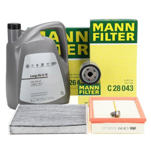 MANN Filterset + 5L ORIGINAL 0W20 Motoröl VW Golf 7 8 A3 8V 8Y Q2 Leon KL 1.0/1.5 TSI Bild MANN Filterset + 5L ORIGINAL 0W20 Motoröl VW Golf 7 8 A3 8V 8Y Q2 Leon KL 1.0/1.5 TSI