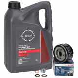 5L ORIGINAL 5W-30 C4 Motoröl + BOSCH Ölfilter NISSAN Micra 3 Note Qashqai 1 Tiida 1.5 dCi