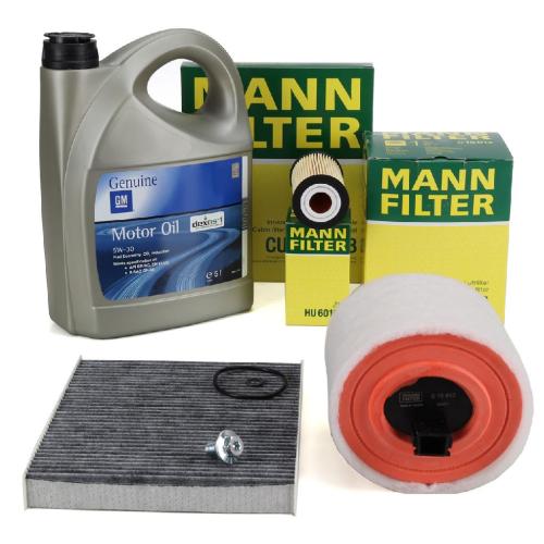 MANN Filterset 3-tlg + 5L ORIGINAL 5W-30 dexos1 Motoröl OPEL Astra K 1.6 CDTi 95-160 PS Bild MANN Filterset 3-tlg + 5L ORIGINAL 5W-30 dexos1 Motoröl OPEL Astra K 1.6 CDTi 95-160 PS