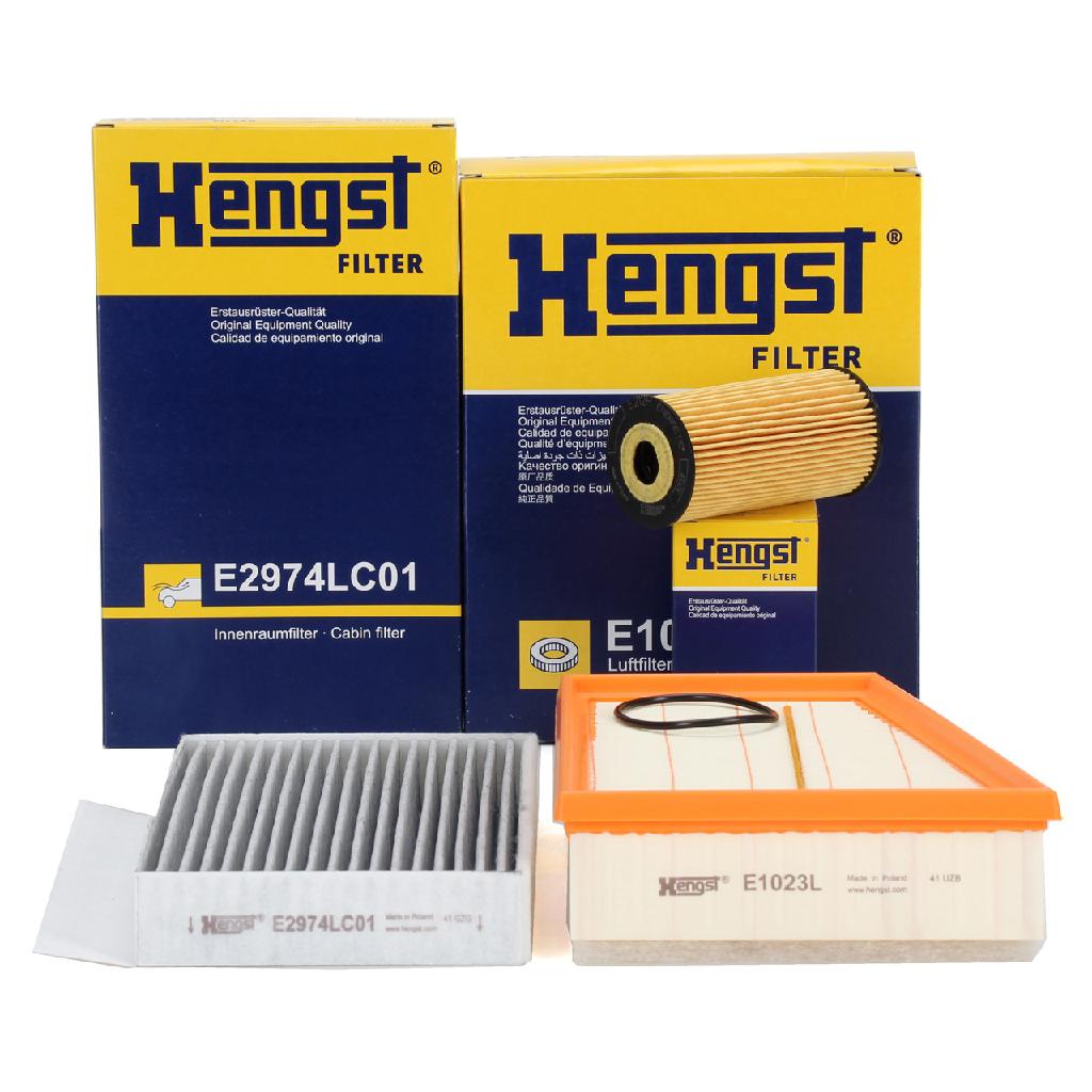 HENGST FILTER Ölfilter E212H D231 + Filter, Innenraumluft E2974LC01 + Luftfilter E1023L