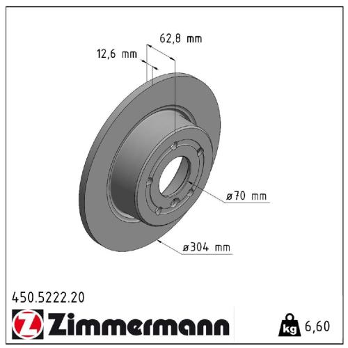 ZIMMERMANN Bremsscheibe 450.5222.20 + Bremsbelagsatz, Scheibenbremse 21487.170.1 FEBI BILSTEIN Warnkontakt, Bremsbelagverschleiß 31822 Bild ZIMMERMANN Bremsscheibe 450.5222.20 + Bremsbelagsatz, Scheibenbremse 21487.170.1 FEBI BILSTEIN Warnkontakt, Bremsbelagverschleiß 31822