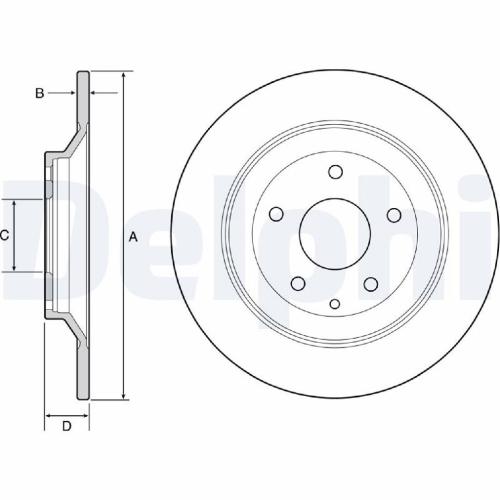 DELPHI Bremsbelagsatz, Scheibenbremse LP2482 + Bremsscheibe BG4567C Bild DELPHI Bremsbelagsatz, Scheibenbremse LP2482 + Bremsscheibe BG4567C