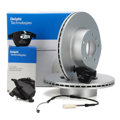 DELPHI Bremsscheiben + Beläge + Wako BMW 3er E90 E91 E92 E93 ab 04.2011 vorne Bild DELPHI Bremsscheiben + Beläge + Wako BMW 3er E90 E91 E92 E93 ab 04.2011 vorne