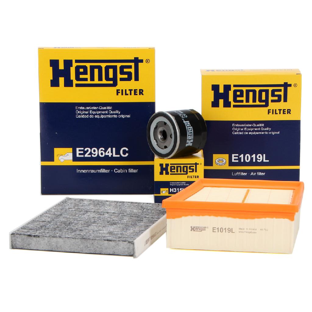 HENGST FILTER Filter, Innenraumluft E2964LC + Ölfilter H315W + Luftfilter E1019L