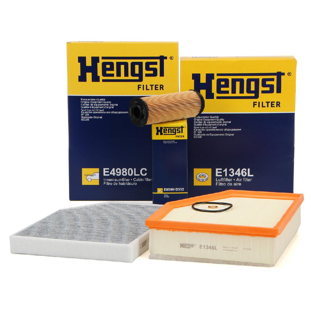 HENGST FILTER Filter, Innenraumluft E4980LC + Luftfilter E1346L + Ölfilter E859H D352