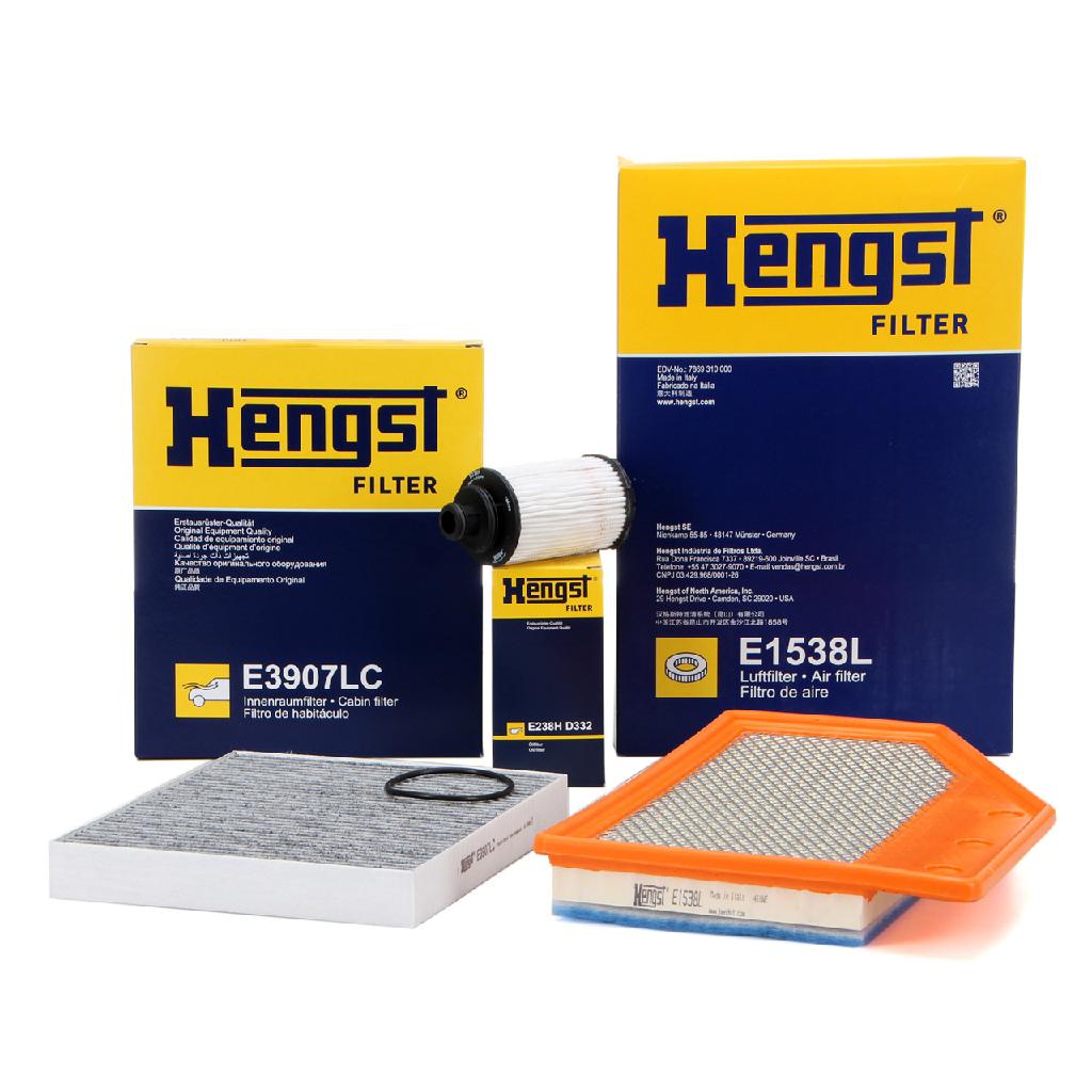 HENGST FILTER Luftfilter E1538L + Ölfilter E238H D332 + Filter, Innenraumluft E3907LC