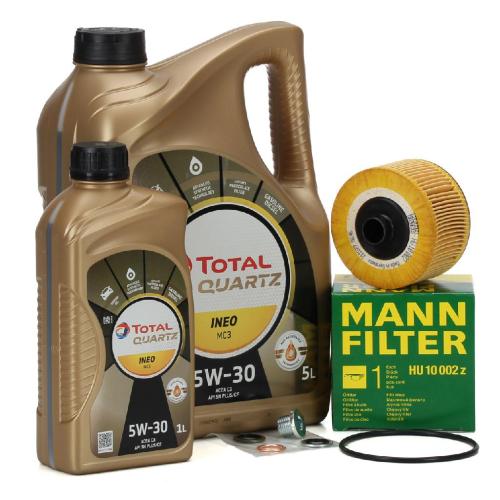 6 Liter TOTAL QUARTZ INEO MC3 5W-30 Motoröl + Schraube + MANN HU10002z Ölfilter Bild 6 Liter TOTAL QUARTZ INEO MC3 5W-30 Motoröl + Schraube + MANN HU10002z Ölfilter