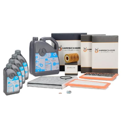 HIRSCHER Filterset 3-tlg + 9L ORIGINAL 5W30 Motoröl MERCEDES W211 S211 E 280 CDI OM642 Bild HIRSCHER Filterset 3-tlg + 9L ORIGINAL 5W30 Motoröl MERCEDES W211 S211 E 280 CDI OM642