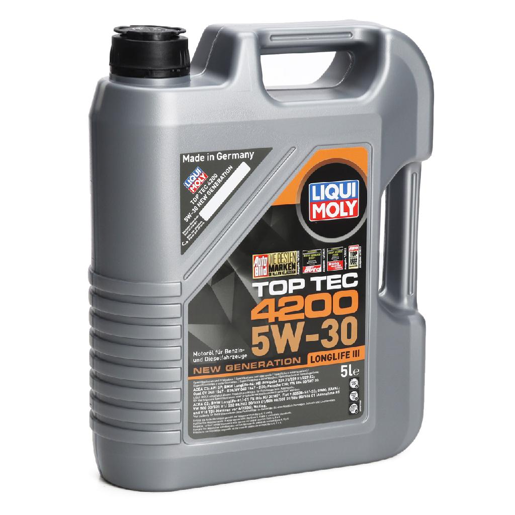 5L LIQUI MOLY TOP TEC 4200 5W30 Motoröl + HENSGT Ölfilter VAG 1.8/2.0 TSI 06L115562B Bild 5L LIQUI MOLY TOP TEC 4200 5W30 Motoröl + HENSGT Ölfilter VAG 1.8/2.0 TSI 06L115562B