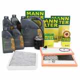 MANN Filterset 4-tlg + ORIGINAL 5W30 MB 229.51 Motoröl MERCEDES W203 C320CDI OM642.910