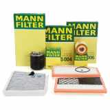 MANN-FILTER Luftfilter C 25 004 + Filter, Innenraumluft CUK 3461 + Ölfilter HU 821 x + Kraftstofffilter WK 842/23 x + Luftfilter C 27 006