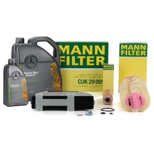 MANN Filterset + 6L ORIGINAL 5W30 Motoröl MERCEDES W204 S204 C180 C200 W212 E200NGT M271 Bild MANN Filterset + 6L ORIGINAL 5W30 Motoröl MERCEDES W204 S204 C180 C200 W212 E200NGT M271