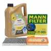 MANN Filterset + 5L ORIGINAL 0W20 Motor&ouml;l OPEL Adam (M13) 1.0 90/115 PS