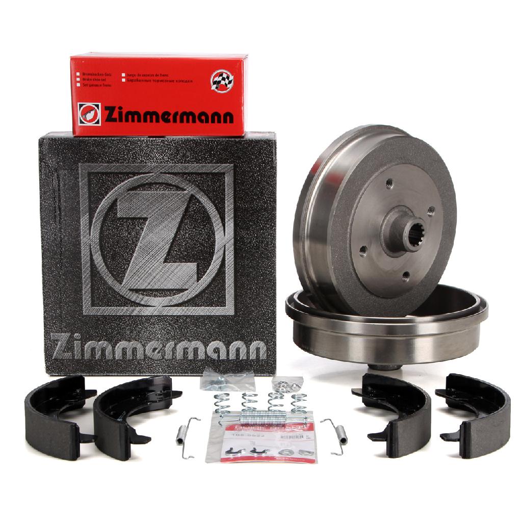 QUICK BRAKE Zubehörsatz, Bremsbacken 105-0522 ZIMMERMANN Bremsbackensatz 10990.104.0 + Bremstrommel 600.1956.00