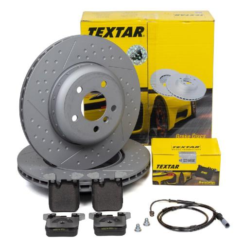 TEXTAR Bremsscheiben + Bremsbeläge + Sensor BMW 3er F30-34 4er F32-36 mit M-Technik hinten Bild TEXTAR Bremsscheiben + Bremsbeläge + Sensor BMW 3er F30-34 4er F32-36 mit M-Technik hinten