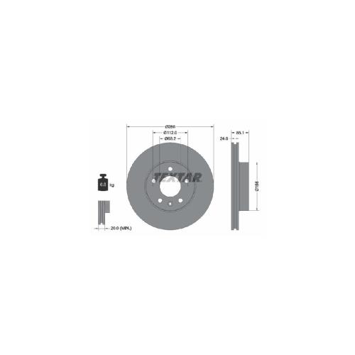 TEXTAR Bremsscheibe 92083805 + Bremsbelagsatz, Scheibenbremse 2188501 Bild TEXTAR Bremsscheibe 92083805 + Bremsbelagsatz, Scheibenbremse 2188501