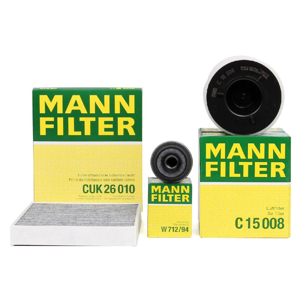 MANN Filterset VW Polo 5 AUDI A1 8X SEAT Ibiza 4 SKODA Fabia 2 Rapid Roomster 1.2/1.4 TSI