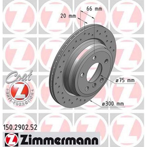 Zimmermann SPORT Bremsscheiben + Beläge + Wako BMW 3er F30-34 4er F32 F33 hinten Bild Zimmermann SPORT Bremsscheiben + Beläge + Wako BMW 3er F30-34 4er F32 F33 hinten