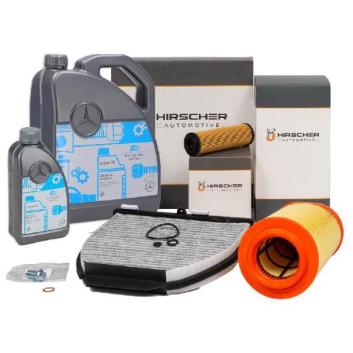 HIRSCHER Filterset + 6L ORIGINAL 5W30 Motoröl MERCEDES W204 S204 C180/200 Kompressor M271 Bild HIRSCHER Filterset + 6L ORIGINAL 5W30 Motoröl MERCEDES W204 S204 C180/200 Kompressor M271