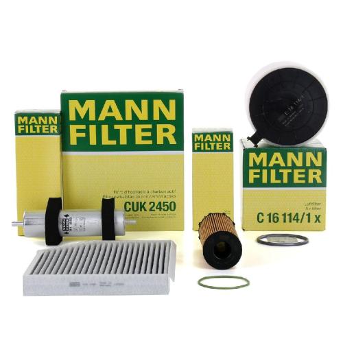 MANN-FILTER Filter, Innenraumluft CUK 2450 + Ölfilter HU 8001 x + Luftfilter C 16 114/3 x + Kraftstofffilter WK 6003 Bild MANN-FILTER Filter, Innenraumluft CUK 2450 + Ölfilter HU 8001 x + Luftfilter C 16 114/3 x + Kraftstofffilter WK 6003