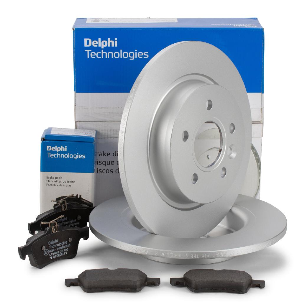 DELPHI Bremsbelagsatz, Scheibenbremse LP1958 + Bremsscheibe BG3897C