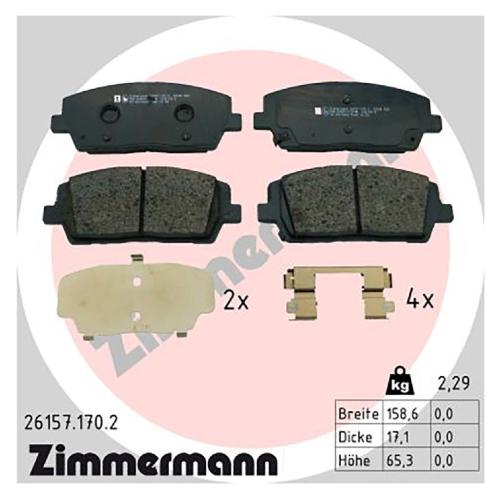 ZIMMERMANN Bremsbelagsatz, Scheibenbremse 26157.170.2 + Bremsscheibe 285.3542.20 Bild ZIMMERMANN Bremsbelagsatz, Scheibenbremse 26157.170.2 + Bremsscheibe 285.3542.20