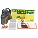 MANN Filterset 3-tlg + 8L ORIGINAL 5W30 Motoröl MERCEDES X164 W164 W251 V251 OM642