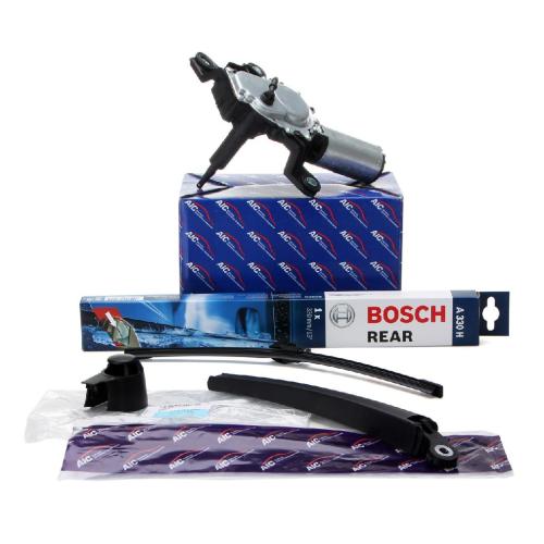 AIC Heckwischermotor + Wischerarm + Kappe + BOSCH Wischerblatt A330H VW Golf 5 Variant Bild AIC Heckwischermotor + Wischerarm + Kappe + BOSCH Wischerblatt A330H VW Golf 5 Variant