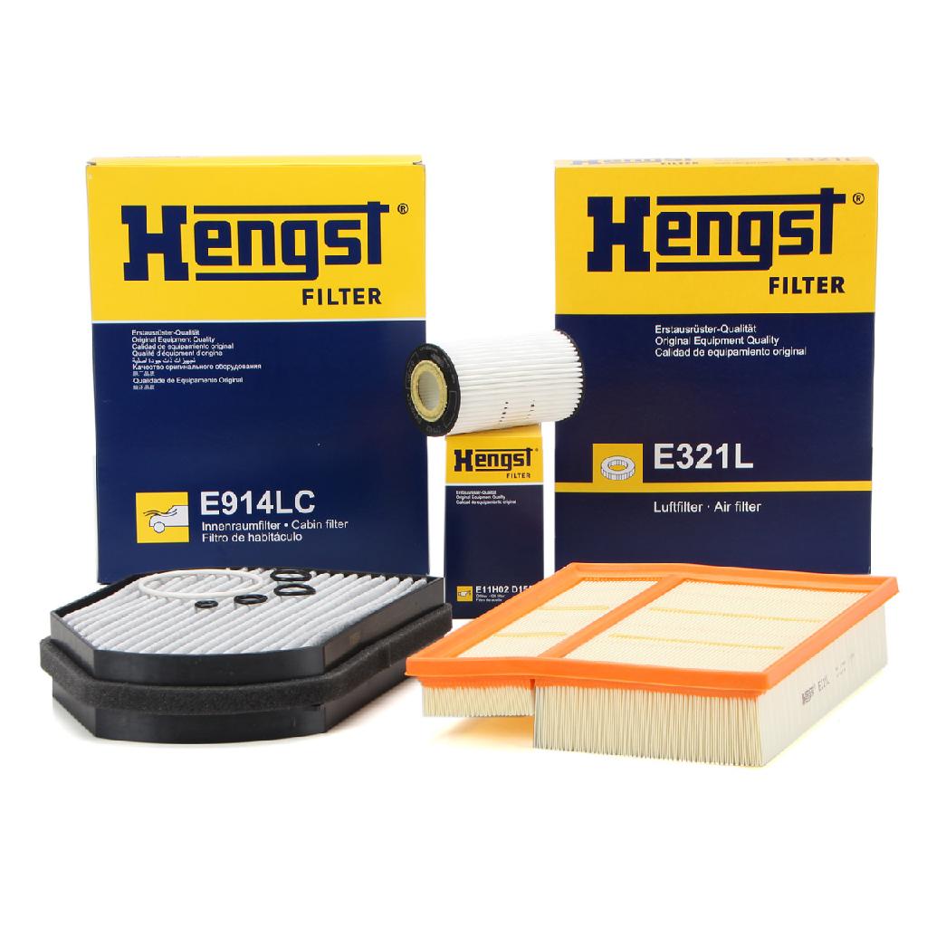 HENGST FILTER Luftfilter E321L + Ölfilter E11H02 D155 + Filter, Innenraumluft E914LC