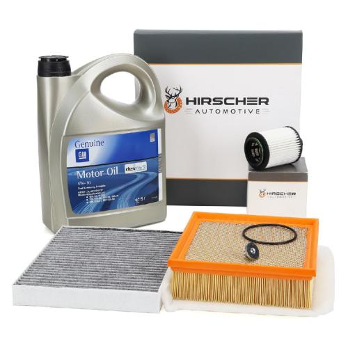 HIRSCHER Filterset 3-tlg + 5L ORIGINAL 5W30 dexos2 Motoröl OPEL Meriva B 1.3 CDTI ab Fgst. Bild HIRSCHER Filterset 3-tlg + 5L ORIGINAL 5W30 dexos2 Motoröl OPEL Meriva B 1.3 CDTI ab Fgst.