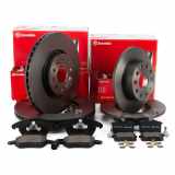 BREMBO Bremsbelagsatz, Scheibenbremse P 85 075 + Bremsscheibe 08.9502.11 + Bremsscheibe 09.9772.11 + Bremsbelagsatz, Scheibenbremse P 85 020