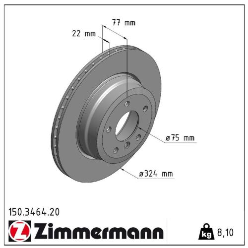 ZIMMERMANN Bremsscheiben + Beläge + Wako BMW 1er E82 E88 135i bis 02.2010 hinten Bild ZIMMERMANN Bremsscheiben + Beläge + Wako BMW 1er E82 E88 135i bis 02.2010 hinten