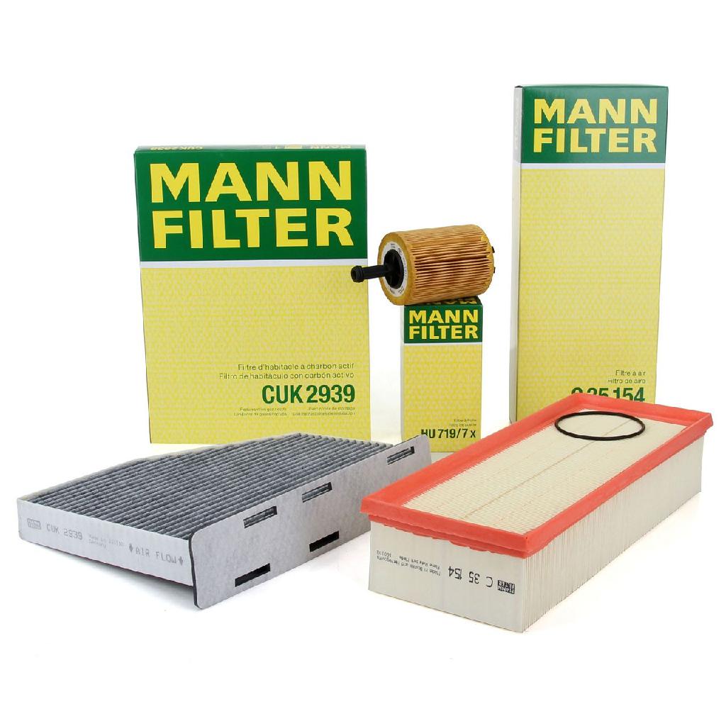 MANN-FILTER Luftfilter C 35 154 + Filter, Innenraumluft CUK 2939 + Ölfilter HU 719/7 x