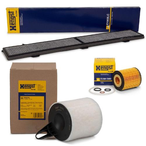 HENGST FILTER Ölfilter E29H D89 + Filter, Innenraumluft E1959LC + Luftfilter E621L Bild HENGST FILTER Ölfilter E29H D89 + Filter, Innenraumluft E1959LC + Luftfilter E621L