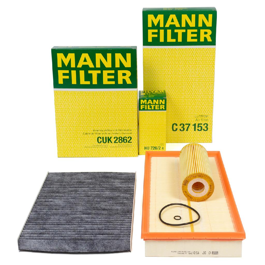 MANN-FILTER Luftfilter C 37 153 + Ölfilter HU 726/2 x + Filter, Innenraumluft CUK 2862