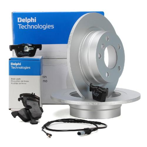 DELPHI Bremsscheiben + Beläge + Wako BMW 1er F20 F21 2er F22 F23 hinten Bild DELPHI Bremsscheiben + Beläge + Wako BMW 1er F20 F21 2er F22 F23 hinten