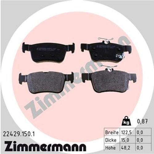 ZIMMERMANN Bremsscheibe 280.3190.20 + Bremsbelagsatz, Scheibenbremse 22429.150.1 Bild ZIMMERMANN Bremsscheibe 280.3190.20 + Bremsbelagsatz, Scheibenbremse 22429.150.1