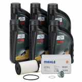 MAHLE Getriebefilter + 6L FUCHS Getriebeöl für AUDI SEAT SKODA VW 6-Gang DSG DQ250