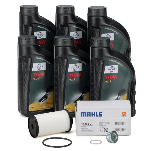 MAHLE Getriebefilter + 6L FUCHS Getriebeöl für AUDI SEAT SKODA VW 6-Gang DSG DQ250 Bild MAHLE Getriebefilter + 6L FUCHS Getriebeöl für AUDI SEAT SKODA VW 6-Gang DSG DQ250