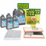 MANN Filterset 3-tlg + ORIGINAL 5W30 MB 229.51 Motoröl MERCEDES W203 C320CDI OM642.910