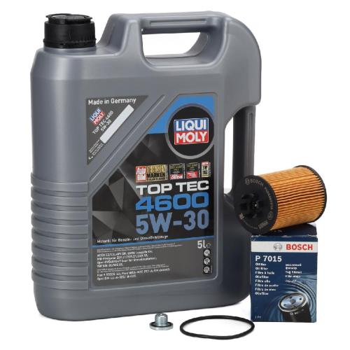 5L LIQUI MOLY TOP TEC 4600 5W30 Motoröl + BOSCH Ölfilter OPEL Astra Corsa Meriva 1.0-1.4 Bild 5L LIQUI MOLY TOP TEC 4600 5W30 Motoröl + BOSCH Ölfilter OPEL Astra Corsa Meriva 1.0-1.4