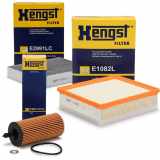 HENGST FILTER Ölfilter E362H D313 + Luftfilter E1082L + Filter, Innenraumluft E2991LC