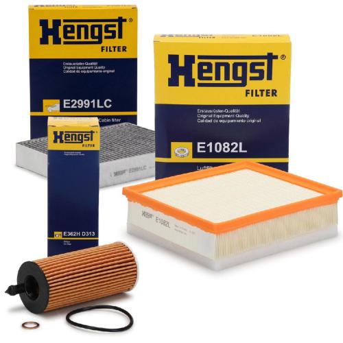 HENGST FILTER Ölfilter E362H D313 + Luftfilter E1082L + Filter, Innenraumluft E2991LC Bild HENGST FILTER Ölfilter E362H D313 + Luftfilter E1082L + Filter, Innenraumluft E2991LC