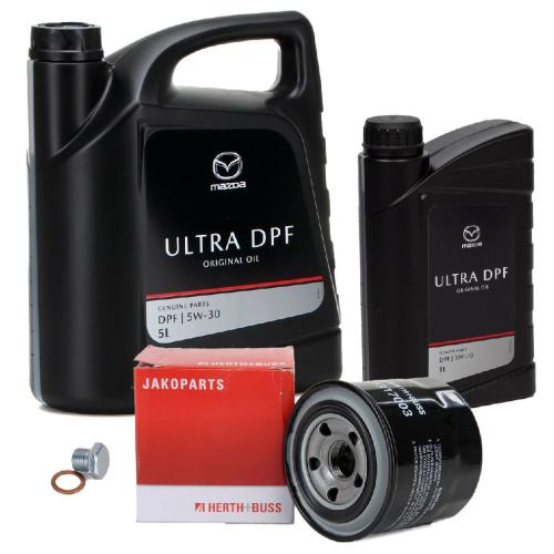 6L 6 Liter ORIGINAL Motoröl ÖL ULTRA DPF 5W30 + H+B Ölfilter MAZDA 3 323 5 6 626 CX-7 Bild 6L 6 Liter ORIGINAL Motoröl ÖL ULTRA DPF 5W30 + H+B Ölfilter MAZDA 3 323 5 6 626 CX-7