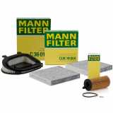 MANN-FILTER Luftfilter C 36 014 + Filter, Innenraumluft CUK 19 004 + Ölfilter HU 6004 x