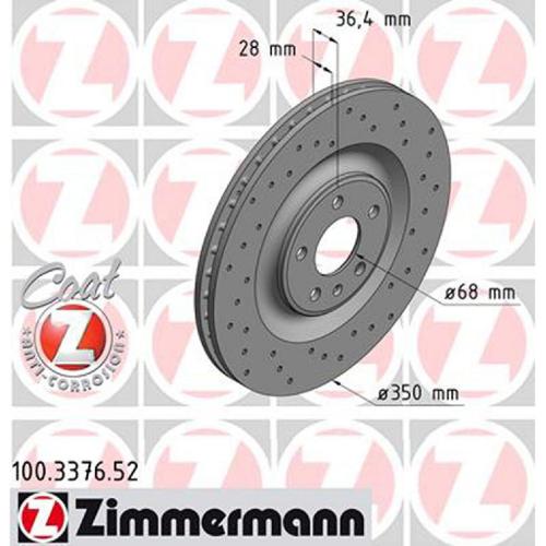 Zimmermann SPORT Bremsscheiben + Beläge + Wako AUDI Q7 (4MB, 4MG) hinten Bild Zimmermann SPORT Bremsscheiben + Beläge + Wako AUDI Q7 (4MB, 4MG) hinten