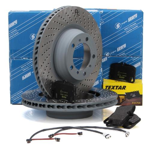 SEBRO Bremsscheiben + TEXTAR Beläge PORSCHE 997 3.6 / 3.8 Turbo / S hinten Bild SEBRO Bremsscheiben + TEXTAR Beläge PORSCHE 997 3.6 / 3.8 Turbo / S hinten