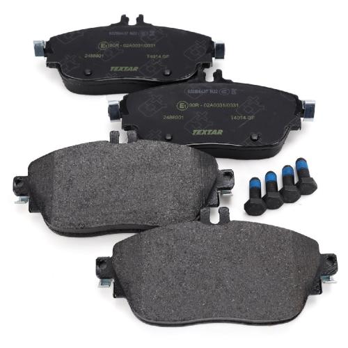 TEXTAR Bremsscheiben + Bremsbeläge + Sensor MERCEDES W176 W246 C117 X117 X156 vorne Bild TEXTAR Bremsscheiben + Bremsbeläge + Sensor MERCEDES W176 W246 C117 X117 X156 vorne